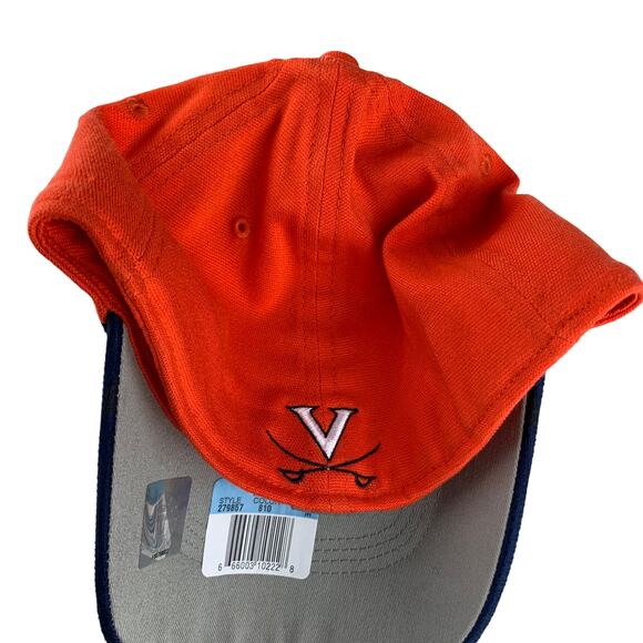 New Nike University of Virginia UVA Baseball Cap Orange Wool Blend Men’s M L - Picture 7 of 8